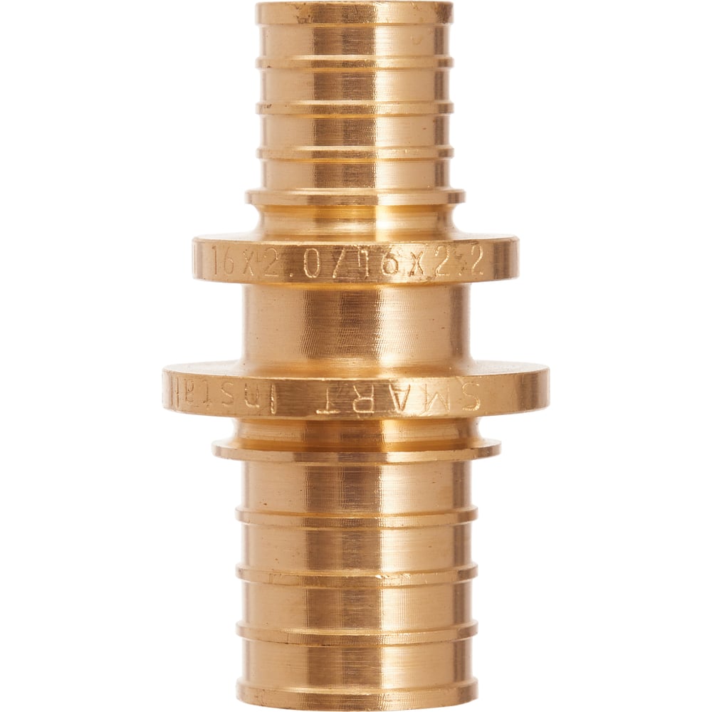 Изображение товара Муфта аксиальная латунная Smart Install 20x2,8-16x2,2 переходная для труб