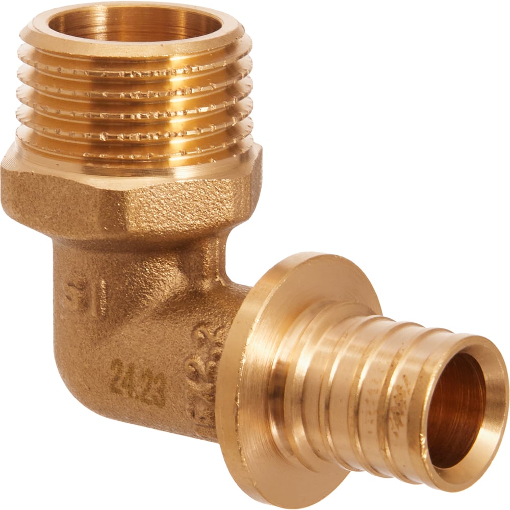 Изображение товара Угольник латунный аксиальный Smart Install 16x2,2-Н1/2, упак. 10 шт.