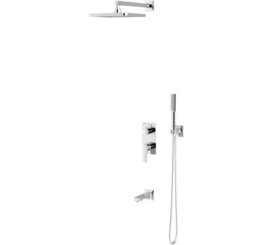 Изображение товара Встраиваемый смеситель с душевой лейкой и головным душем TESKA Ciera хром AS3360