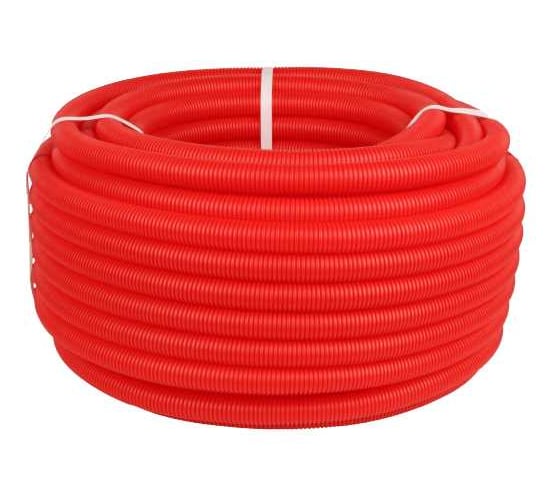 Изображение товара Труба гофрированная Smart Install 40 (35-40) цвет красный, бухта 30м SI-GPER-40RED30-R