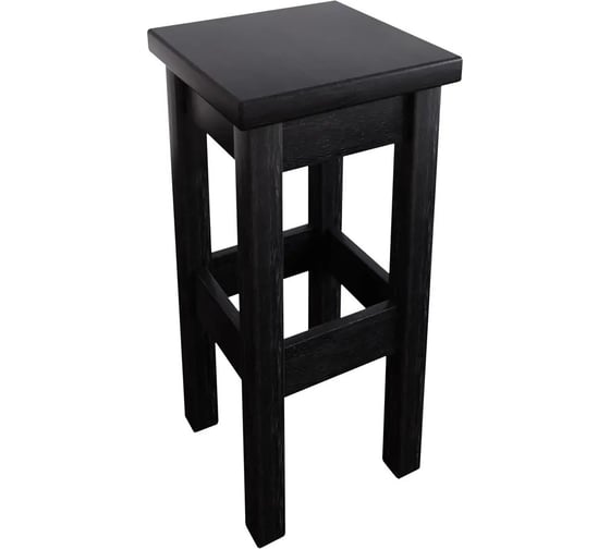 Изображение товара Комплект табуретов кухонных Solarius Классика Барный из массива сосны, цвет черного оникса, 2 шт. tabbarnklassonix2