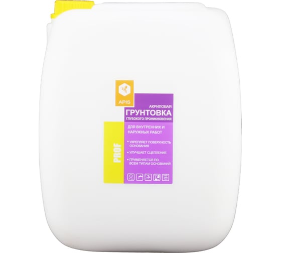 Изображение товара Грунтовка глубокого проникновения APIS Prof, белый, канистра 30 кг 4665296514097