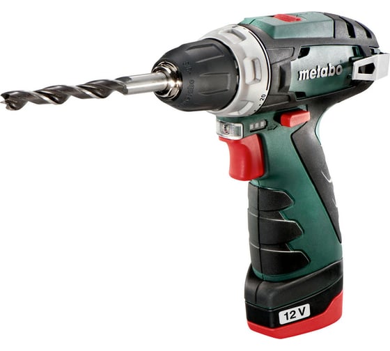 Изображение товара Аккумуляторная дрель-шуруповерт Metabo PowerMaxx BS 12 В, 2х2.0, LC12, патрон, кейс 600984500
