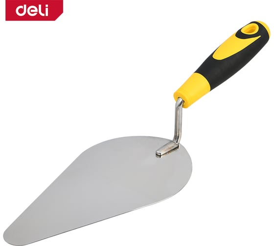 Изображение товара Кельма (мастерок) капля DELI DL509219 225 мм, нержавеющая сталь, прорезиненная рукоятка 168452