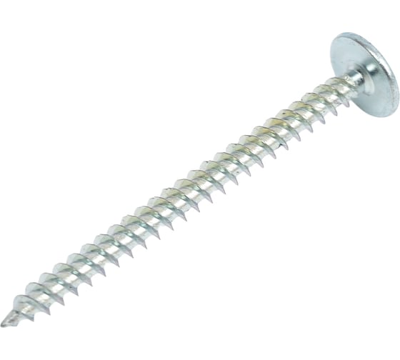 Изображение товара Саморез пресс-шайба Квадра острый конец, 4.2x51, цинк, кoр. 100 шт. 420511550100