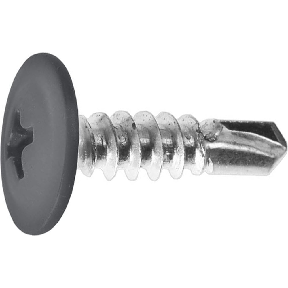 Изображение товара Саморез крашеный с пресс-шайбой Квадра со сверлом 4.2x16 RAL 7024