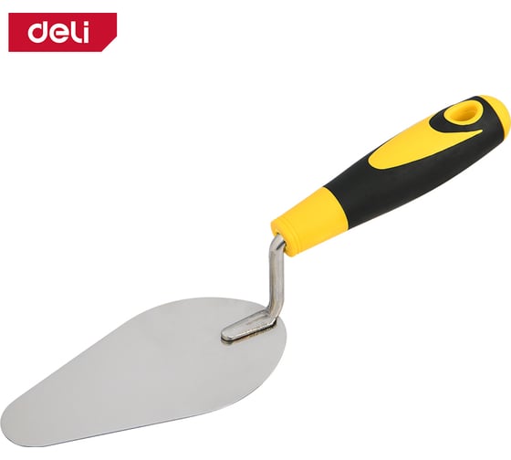Изображение товара Кельма (мастерок) капля DELI DL509216 150 мм, нержавеющая сталь, прорезиненная рукоятка 168449