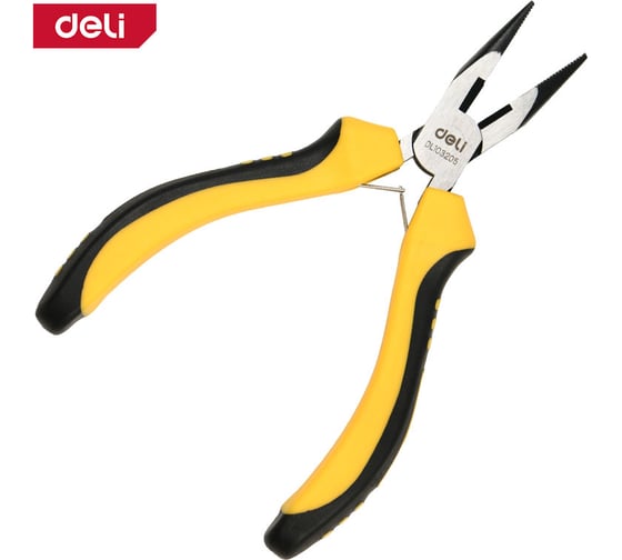 Изображение товара Мини-плоскогубцы удлиненные DELI DL103205 125 мм, двухкомпонентная рукоять 168397