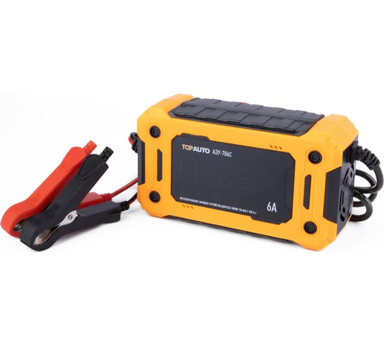Изображение товара Зарядное устройство интеллектуальное TopAuto АЗУ-706С с режимами десульфатация, хранение, блок питания (для 12В, до 6А, до 100 А-ч) 6A001