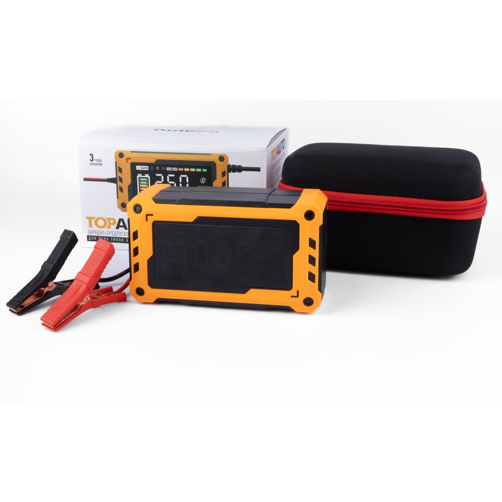 Изображение товара Зарядное-предпусковое устройство TopAuto АЗУ-725 с режимами десульфатации и автоматической зарядкой