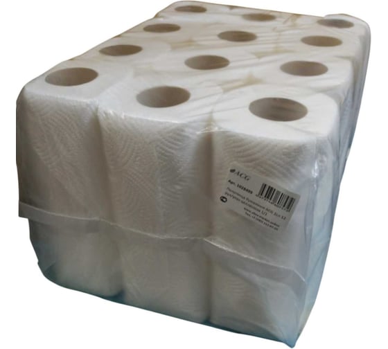 Изображение товара Полотенца бумажные ACG 2слоя, 12 рулонов, целлюлоза 1028499