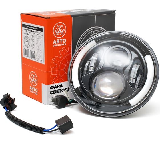 Изображение товара Фара светодиодная АВТОЭЛЕКТРИКА 6 диодов (ближний, дальний свет, ДХО, поворотник) 7 дюймов, ВАЗ, ГАЗ, УАЗ, КАМАЗ 62.3711-6LED 62.3711-6LED 09.02648