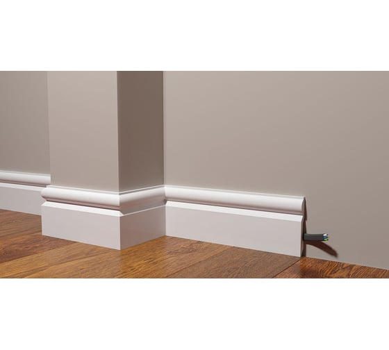 Изображение товара Напольный плинтус Decor-Dizayn ударопрочный влагостойкий под покраску 100Х15Х2000 мм DD137