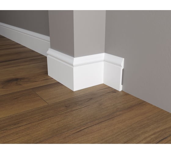 Изображение товара Напольный плинтус Decor-Dizayn ударопрочный влагостойкий под покраску 120Х15Х2000 мм DD004