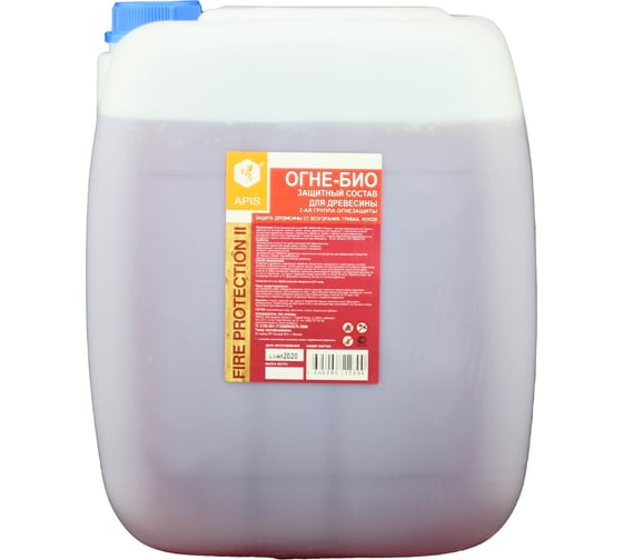 Изображение товара Огне-биозащитный состав для древесины APIS FIRE PROTECTION БАРЬЕР-Эконом, канистра 30 кг 4665296515247