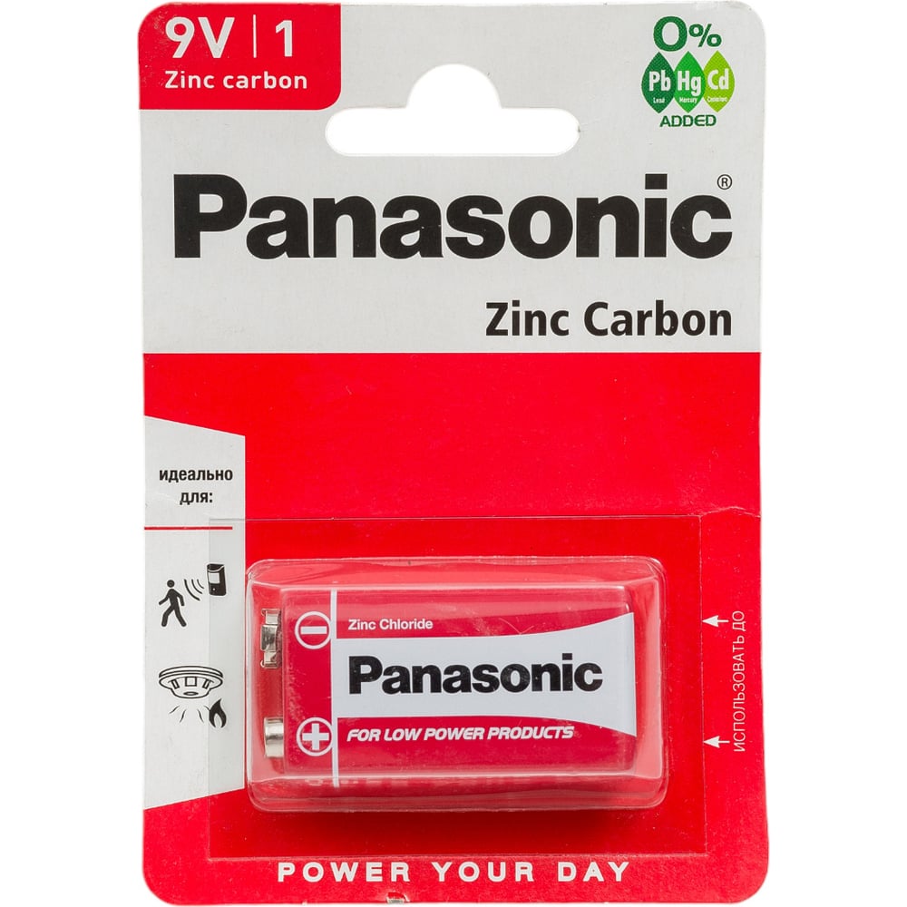 Батарейка Panasonic батарейка tdm electric 9v 6lr61 6f22 народная zinc carbon солевая 9 в спайка sq1702 0023