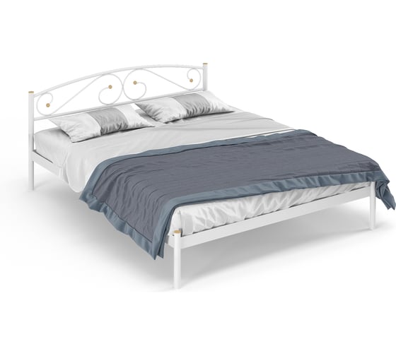 Изображение товара Кровать Дивометал Оптима 200x140 см, белый, металлическое основание 00-00001522