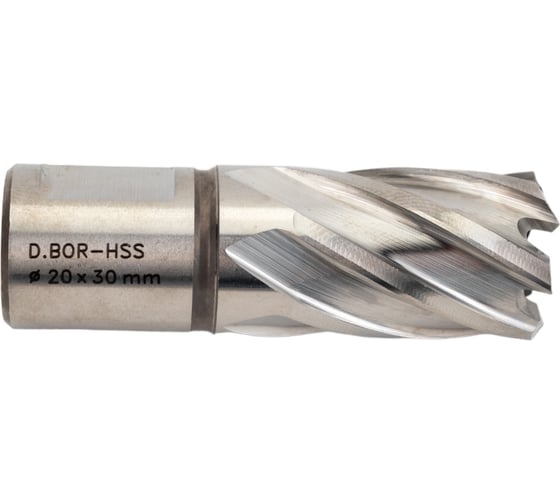 Изображение товара Сверло корончатое HSS по металлу (20х30/63 мм; Weldon 19) D.BOR CD-HSS-030-020-W