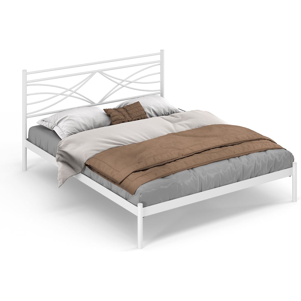 Изображение товара Кровать Дивометал Мираж 200x180 см белая металлическая