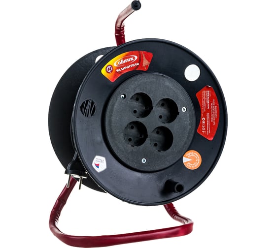 Изображение товара Удлинитель ОБЛИК, РБК- 4 катушка 4 гнезда 25 м ПВС УТ-00000678