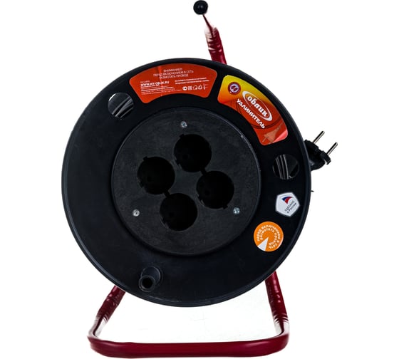 Изображение товара Удлинитель ОБЛИК, РБК- 4 катушка 4 гнезда 50 м ПВС УТ-00000681