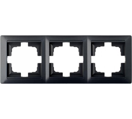 Изображение товара Рамка 3-местная Bylectrica, серия СТИЛЬ, ЮЛИГ.735212.216 графит