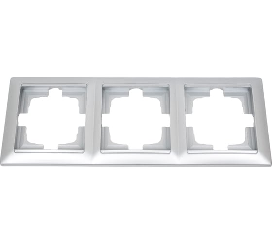 Изображение товара Рамка 3-местная Bylectrica, серия СТИЛЬ, ЮЛИГ.735212.216 серебро