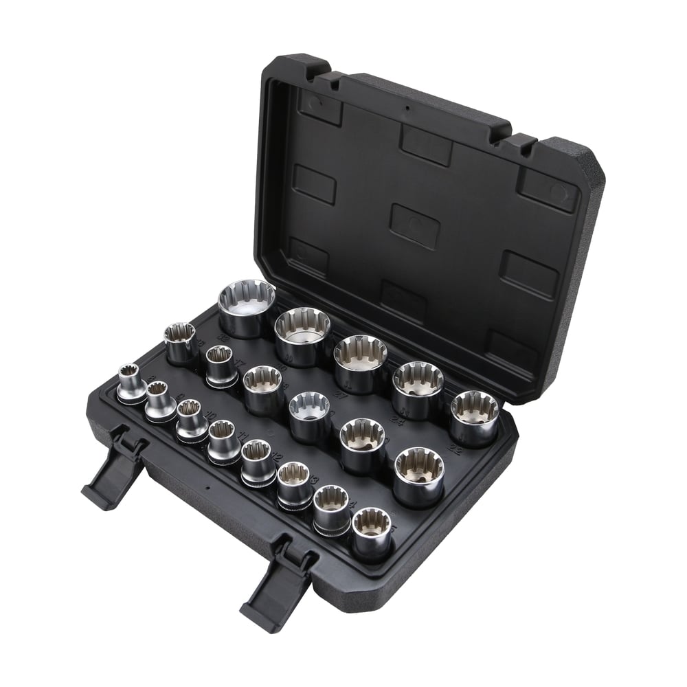 Изображение товара Набор головок Gear Lock 19 шт 8-32 мм торцевая CrV 1/2 кейс