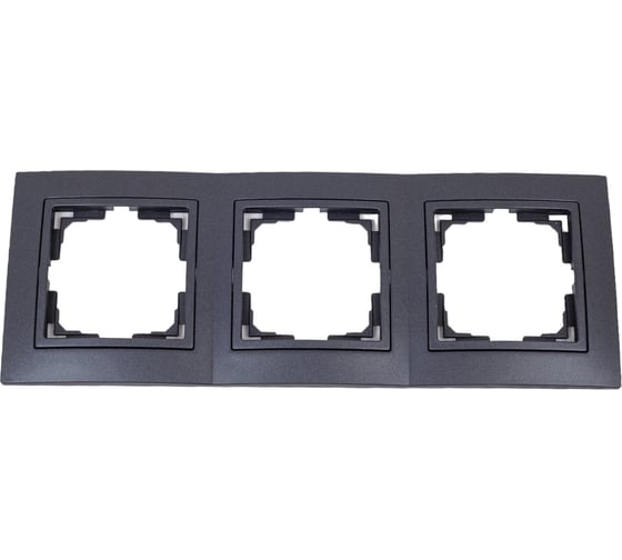 Изображение товара Рамка 3-местная Bylectrica, серия УЮТ, ЮЛИГ.735212.281-40 графит