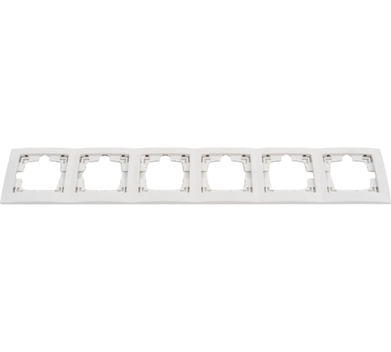 Изображение товара 6-местная рамка Bylectrica, серия УЮТ, без декоративной вставки, белый ЮЛИГ.735212.284