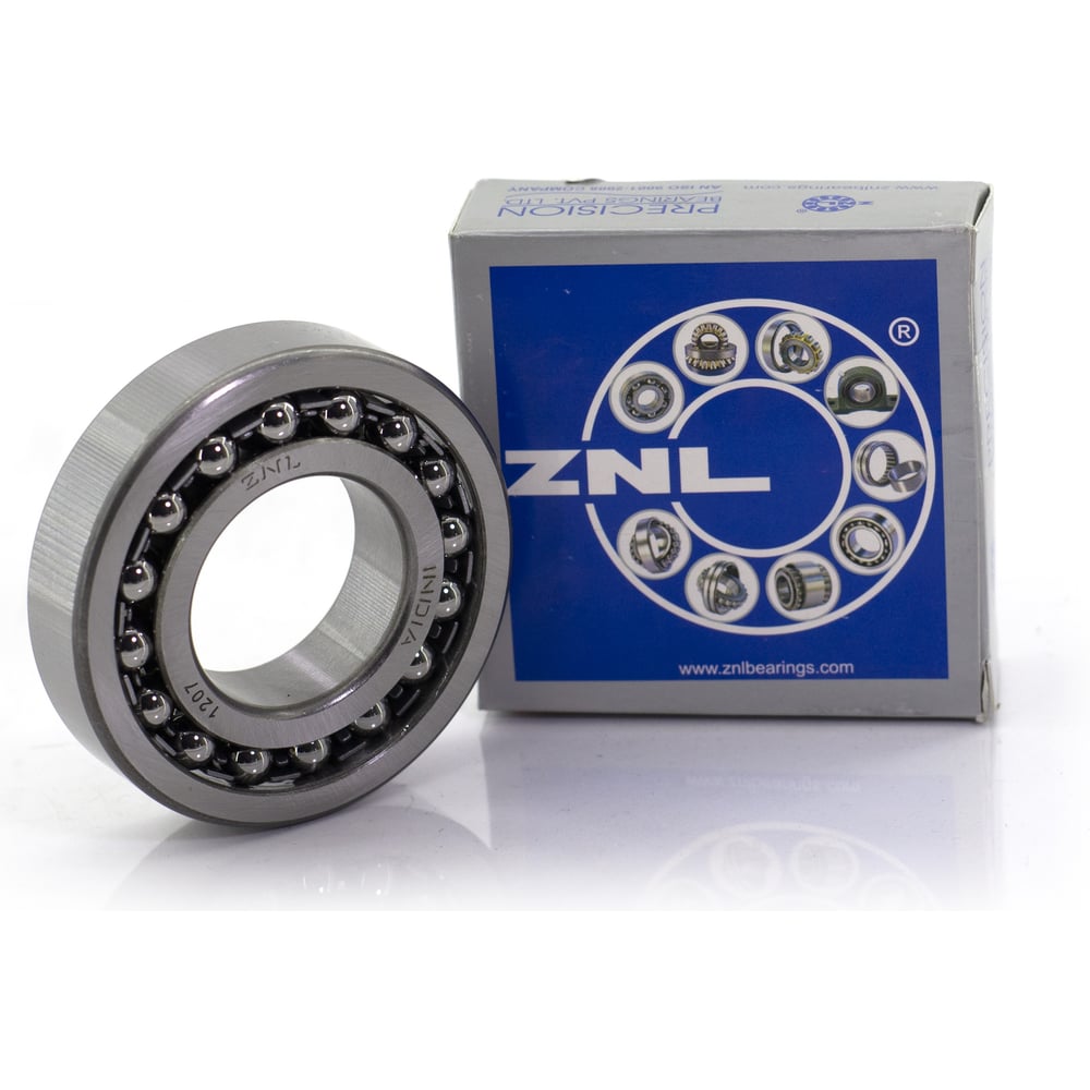 Изображение товара Подшипник ZNL 1207 шариковый двухрядный радиальный открытный сталь
