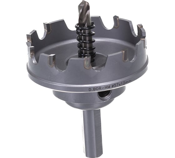 Изображение товара Коронка по металлу HM (57х12 мм; хвостовик 10 мм; комплект) D.BOR HS-HM-12-057-T