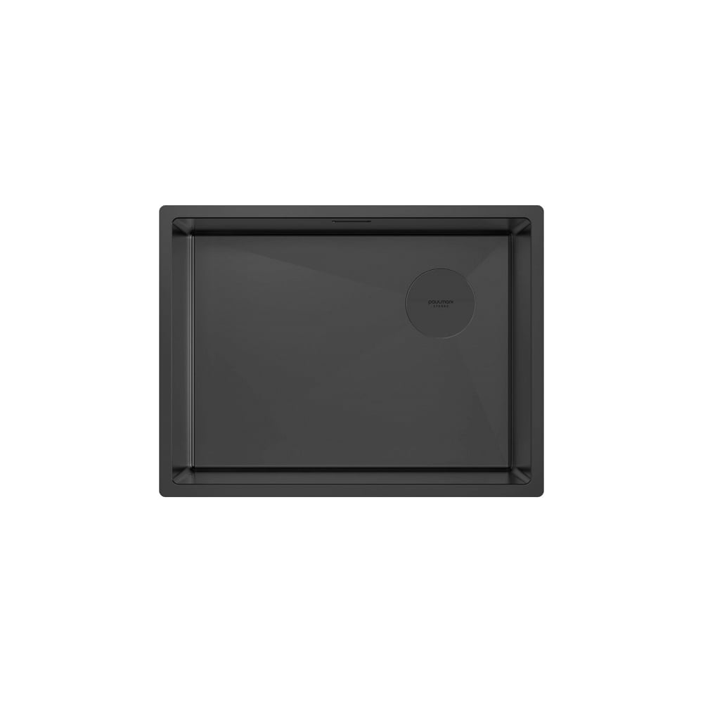Изображение товара Мойка Paulmark NEXT-SKEW 58 UNI, матовый черный, 580x440мм, 1.2 мм, нержавеющая сталь PM885844-MBN