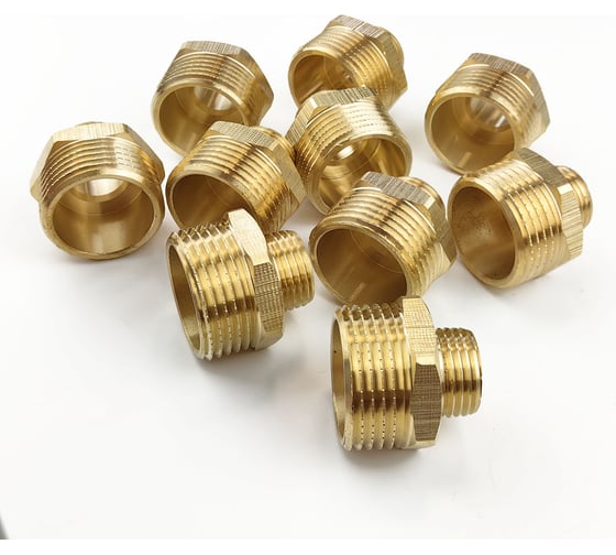 Изображение товара Ниппель латунный переходной Профитт 1" х 1/2" - 10 шт. 9274818