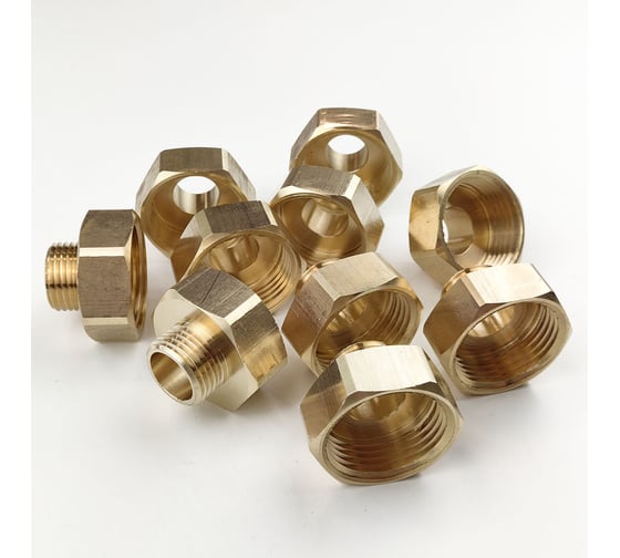 Изображение товара Переходник латунный Профитт ВР 1" х НР 1/2" под ключ - 10 шт. 9274863