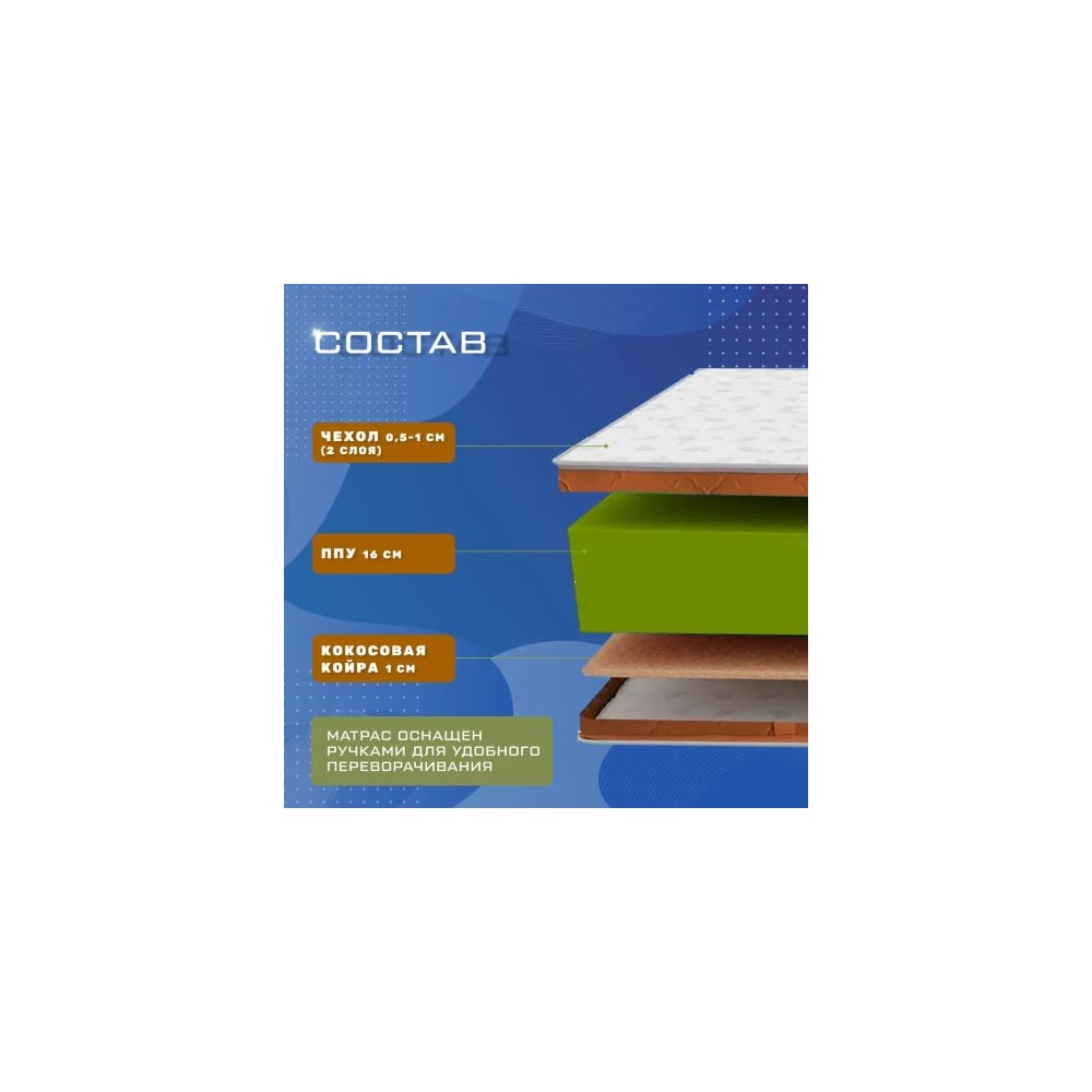 Изображение товара Матрас VitaFlex Vita-Sleep Comfort Beige 185x200 см ортопедический анатомический