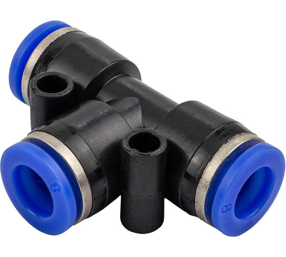 Изображение товара Фитинг T-образный Forsage для пластиковых трубок 8 мм F-SPE08(59390)