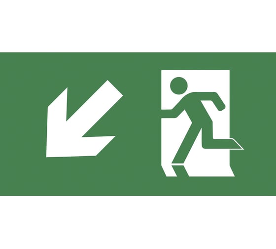 Изображение товара Пиктограмма ВЫХОД стрелка налево вниз IEK PVC для ССА 3000 LPC10-2-30-15-NALVN