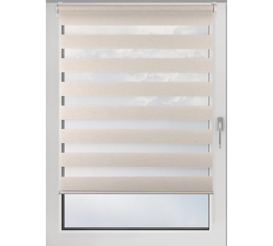 Изображение товара Рулонная штора PRAKTO Day&Night 50х160 см, натуральный лен 59971599