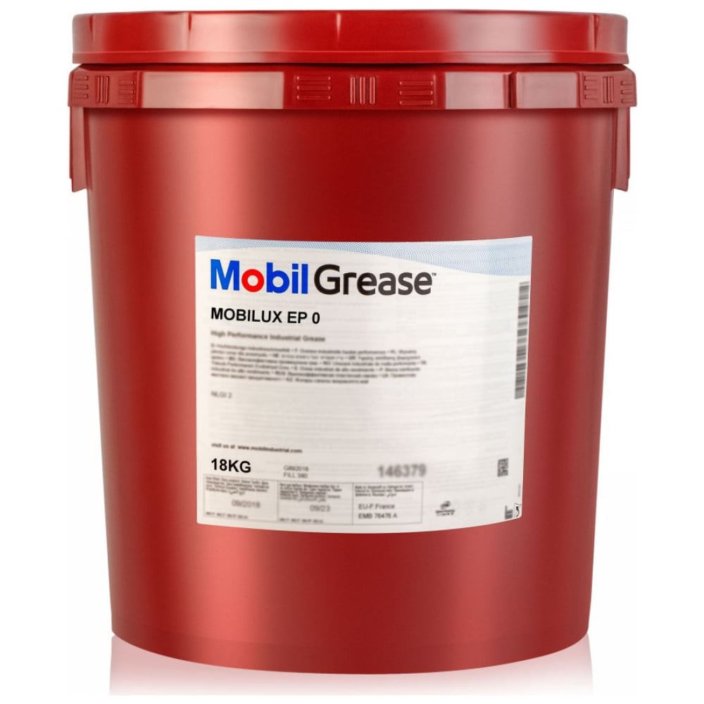Изображение товара Пластичная смазка MOBIL Mobilux EP 0 18 кг для промышленной смазки