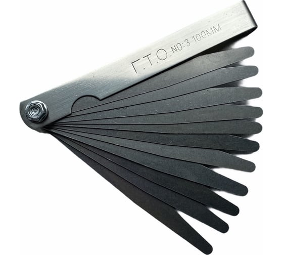 Изображение товара Набор щупов ГТО №3 длина 100 мм, 0.50-1.0 мм, 11 пластин FG3010001001