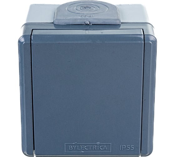 Изображение товара Розетка Bylectrica РА16-0152 03 1ОП з.к шторки IP55, серия ПРАЛЕСКА АКВА
