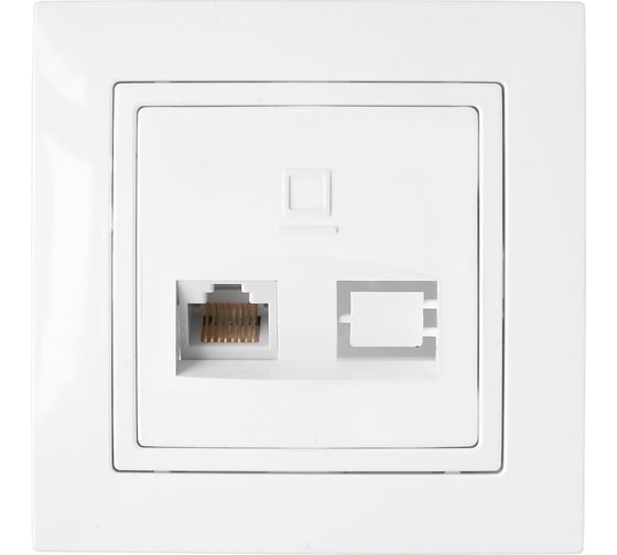 Изображение товара Компьютерная розетка BYLECTRICA серия УЮТ, белый РК18-012
