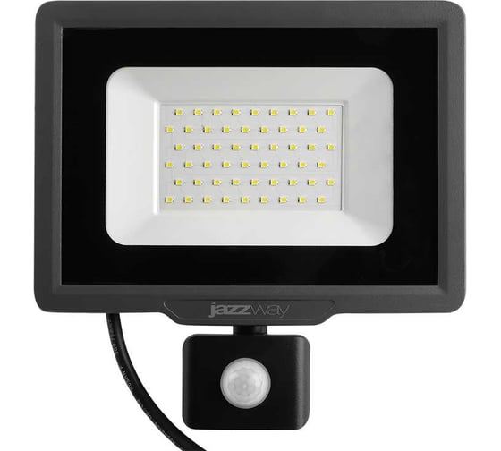 Изображение товара Светодиодный прожектор Jazzway PFL-C3 SENSOR 50Вт 6500К IP65 ДО закаленное прозрачное стекло A 5026940A