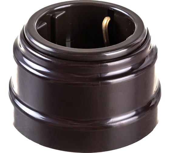 Изображение товара Розетка Bylectrica РА16-0202 1-местная с заз. контактом 16А ОУ, серия РЕТРО, шоколад