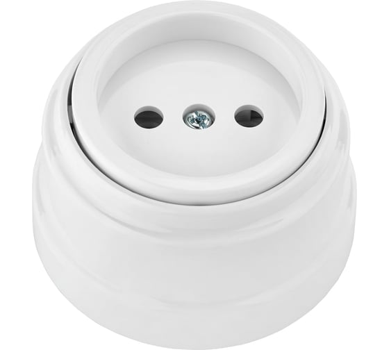 Изображение товара Розетка Bylectrica РА16-0201 1-местная б.з 16А ОУ, серия РЕТРО