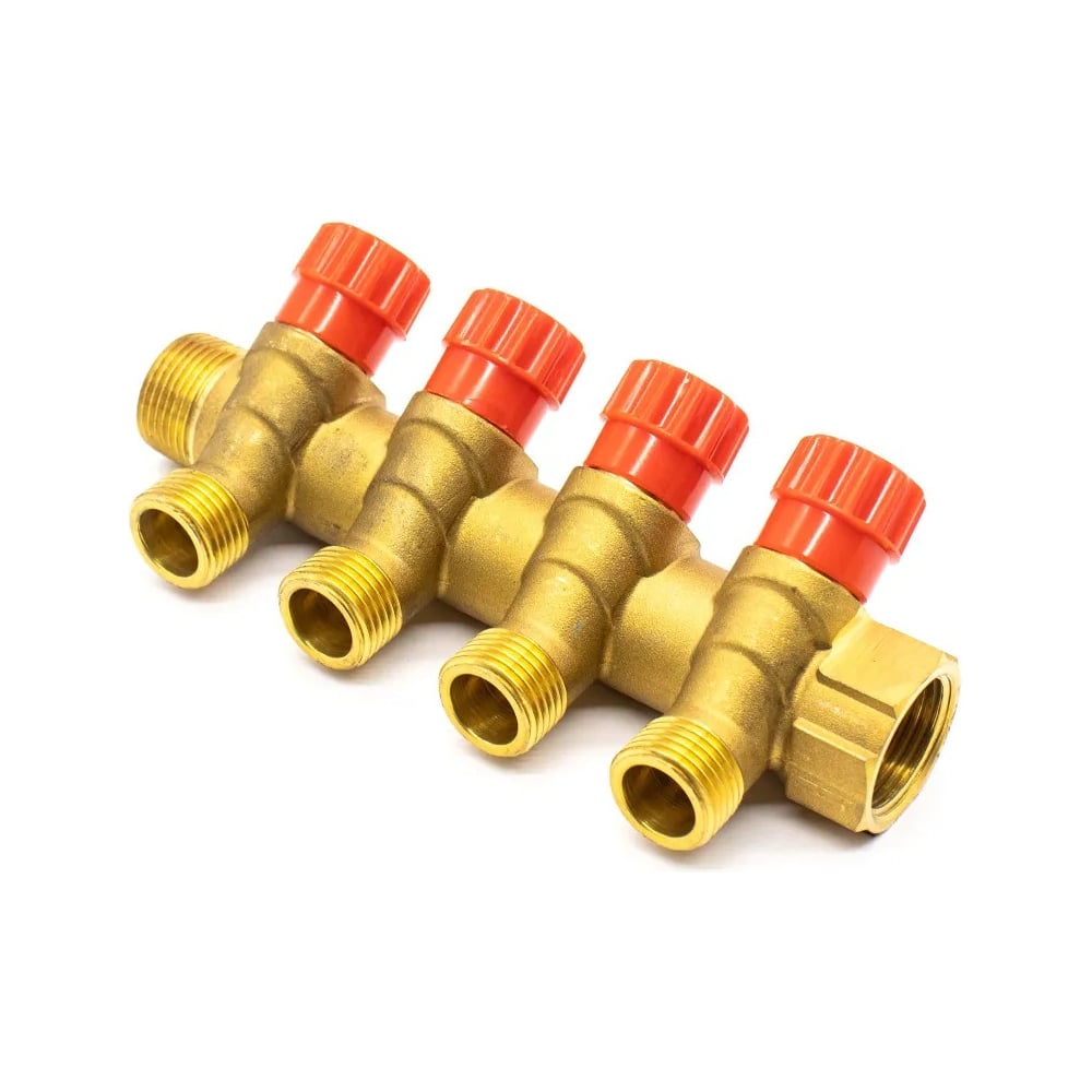 Изображение товара Коллектор с регулирующими вентилями Damento Clima под 45 3/4x1/2 на 4 выхода