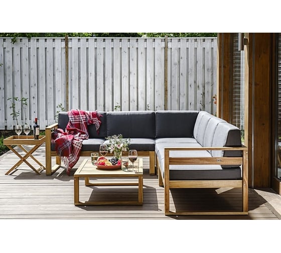 Изображение товара Угловой комплект из акации Joygarden BOOKA с кофейным столом 31312/31313/31314/31315/31319