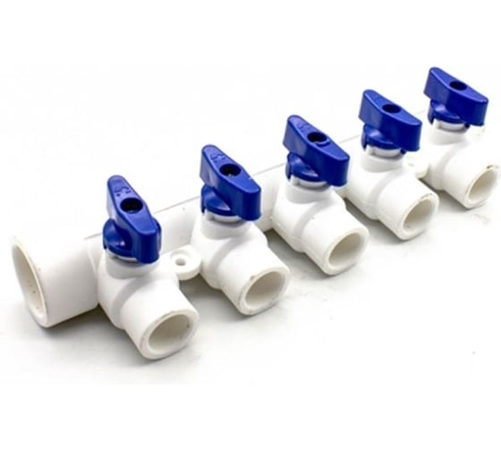 Изображение товара Коллектор Damento 32, на 5 выходов, 20 внутр. белый 996085