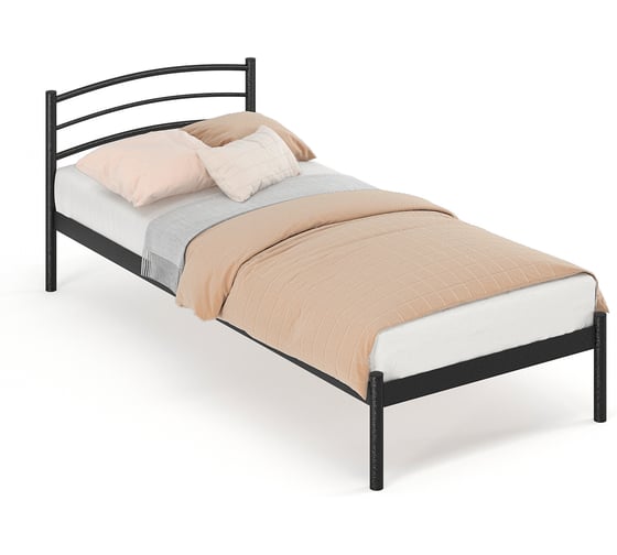 Изображение товара Кровать Дивометал Эко 200x90 см, черный, металлическое основание 00-00001752